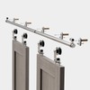 CCJH 7FT/84'' Stainless Steel Sliding Track Barn Door Hardware Kit