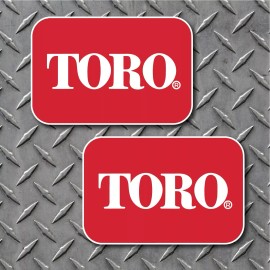 Wilson Graphics Inc. 2 TORO Logo Vinyl Decals 6.25" x 9.5" - ZERO TURN & WALK BEHIND MOWERS Stickers