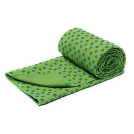 voidbiov Quick Dry Non Slip Yoga Mat Towels With Mesh Carrying Bag, Extra Long, Dot Grip Bikram Yoga Mat Towel Green