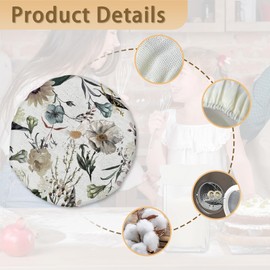 Cloth Covers for Sourdough Starter Jars, Vintage Floral Heat Preservation Cover for Bread, Sewn Cloth Covers (5-Pack)