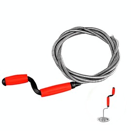 Jyvlucient Drain Snake Unblocker Wire Tools Drain Rods Snake Professional Sink Unblocker Drain Auger Spring with Claw for Kitchen Sink Washbasins Toilet Tub Shower Basins （3m * 11mm）