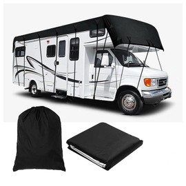 HFKJway 210D Oxford Cloth Camper Cover - Waterproof, Foldable Storage, Easy to Clean - Class C RV Cover for Roof Only, 6.5m x 3m