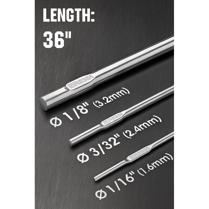 ER5356 Tig 1/8" Aluminum 36" Welding Rod (Made in North