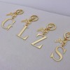 Coprall Gold Initial Keychain for Women A-Z Letter Cross Charms