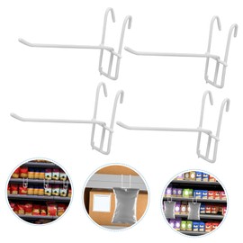 Tofficu 2sets Iron Grid Wall Hooks Convenient Multi Use Display Hangers for Home Organization White Utility Hooks for Pictures Artwork and More 10pcs*2