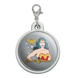 GRAPHICS & MORE Wonder Woman Vintage Icon Chrome Plated Metal Pet Dog Cat ID Tag