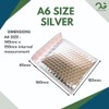 OfficeGear Metallic Silver Bubble Envelopes (10 Pack) - Small A6