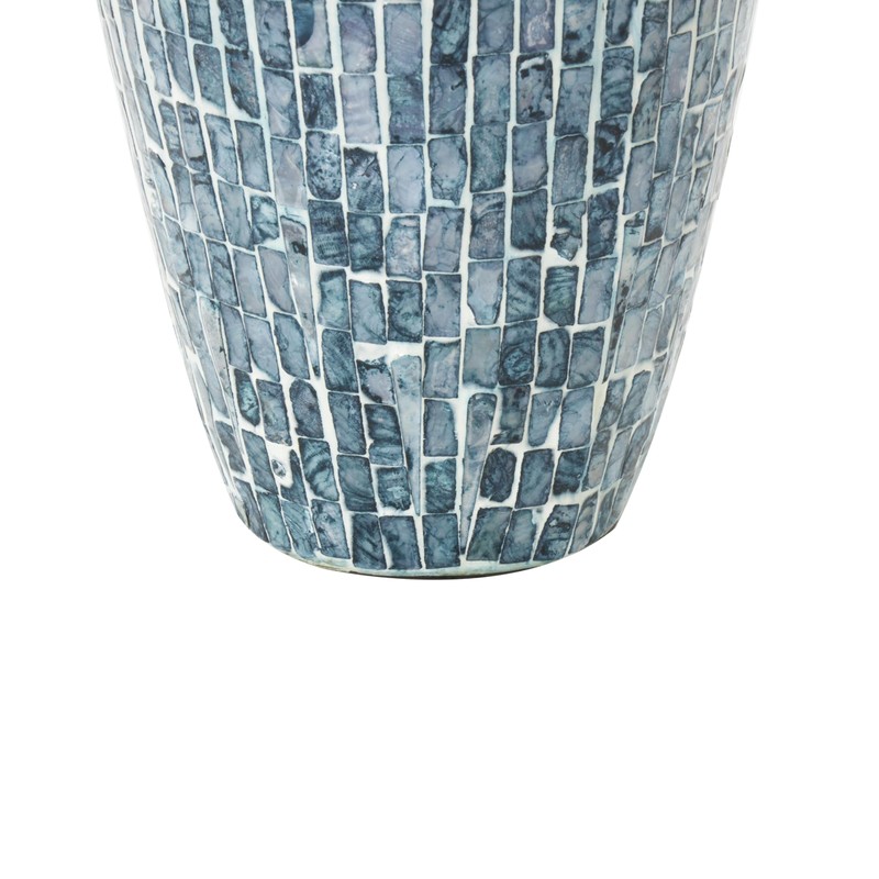 Deco 79 Mother of Pearl Shell Handmade Mosaic Inspired Vase,