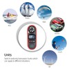 Mini Digital Anemometer Beaufort Scale IP67 Thermometer Handheld Anemometro Pocket