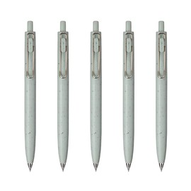 Uni-Ball One F (Texture Color), Gel Ink Ballpoint Pen, 0.5mm Fine Point, D Green (Grassland), UMNSFT05D.6, Pack of 5