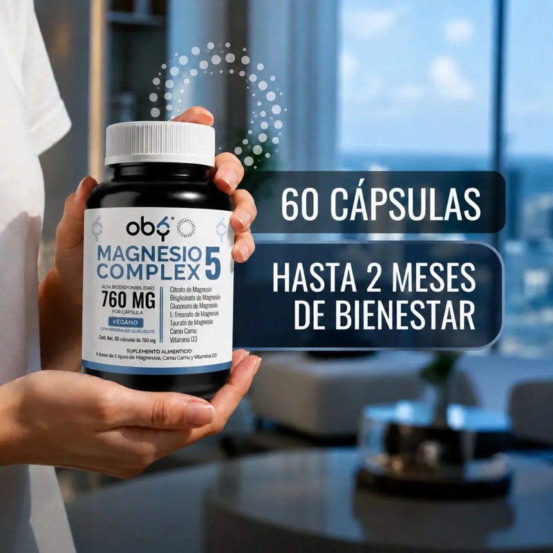 Bisglicinato De Magnesio Complex 5 60 Cápsulas