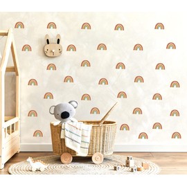 Pandawal Mini Rainbow Wall Sticker Set for Baby and Children's Room, Small Decorative Rainbow Wall Stickers for Girls and Boys, Wall Decoration (Colourful, 48)
