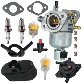JRbuid 15004-0827 15004-7053 Carburetor Fit For Kawasaki FH541V FS580V FR600V FS600V Engine Replace For 15004-7060 15003-7100 15004-0822 15004-7072 15004-0815 With Fuel Pump And Air Filter