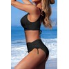 Women's High Waisted Bikini Twist Front Tie Back 2 Piece