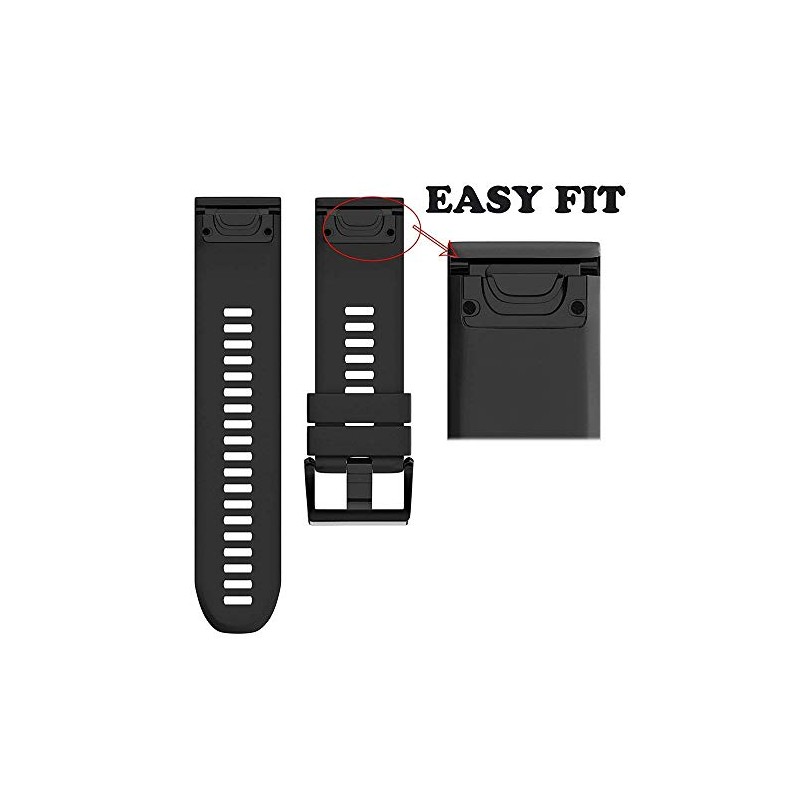 NotoCity Compatible Fenix 5 Band 22mm Width Soft Silicone Watch