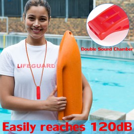 Hipat Emergency Whistle, Super Loud Floating Whistle with Lanyard, Ideal for Boating, Swimming, Kayaking, Water Survival, Hiking, Camping, Climbing