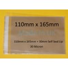 celloexpress 110mm x 165mm Cello + 30mm Flap - Cellophane