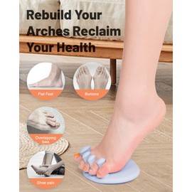 OFFHU Foot Arch Trainer for Flat Feet & Low Arches – Plantar Fasciitis Relief, Arch Support Strengthening, Metatarsal Exercise Tool for Home Gym Foot Recovery, Physical Therapy Equipment (Blue)