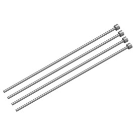 uxcell Straight Ejector Pins, 2.5mm(0.1") Dia. 65Mn Steel Round Tip Punch 150mm(5.91") Long for Mechanical Maintenance 4Pcs