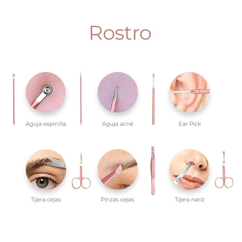 Raganet, Set De Manicure y Pedicure, Cortaúñas, Para Pies y