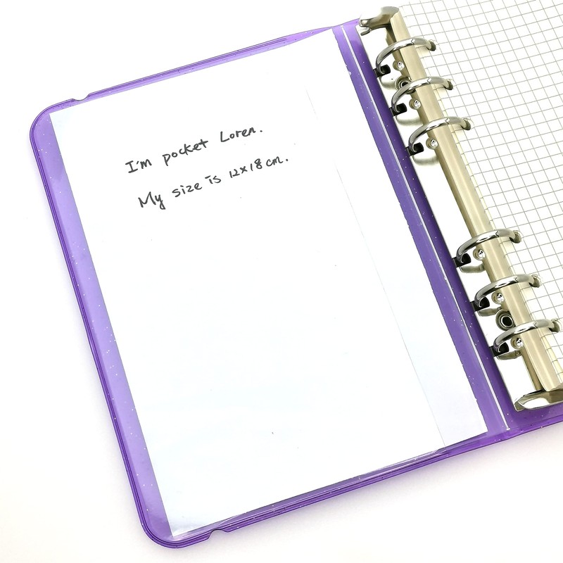 A6/ A5 6-Holes Colorful PP Cover Round Ring Binder Personal