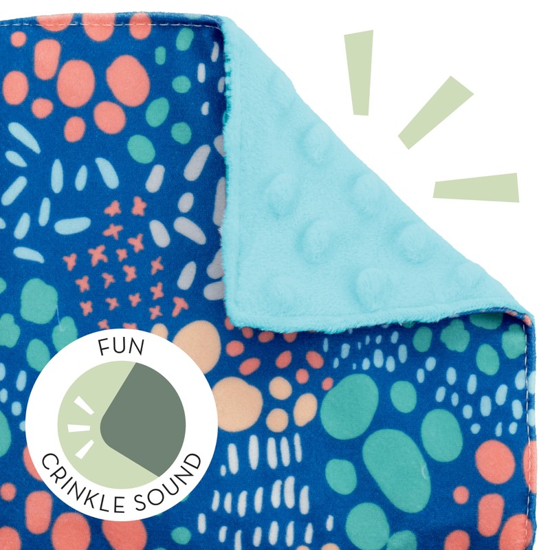 S&T INC. Crinkle Squares Baby Toys, 6 Inch x 6