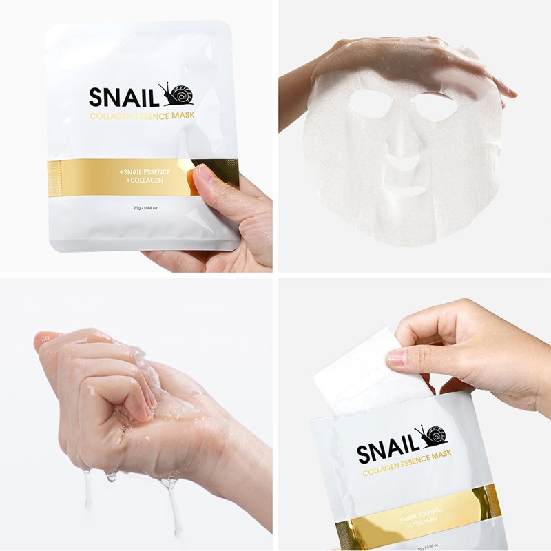Snail Mucin Face Sheet Mask (5 pcs) - Anti Aging
