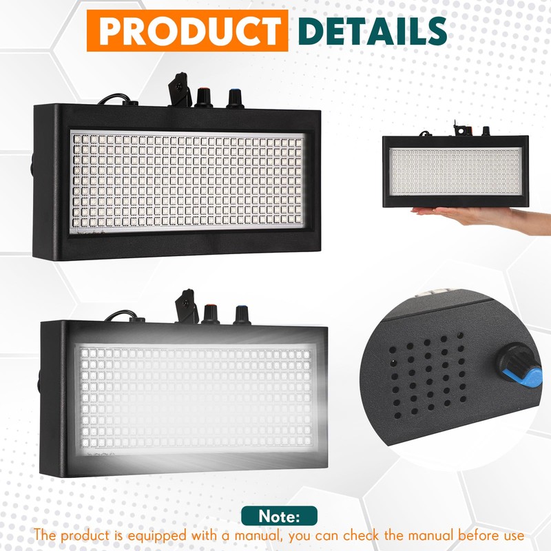 Retisee 2 Piezas Luz Estroboscópica de 270 LED para Halloween