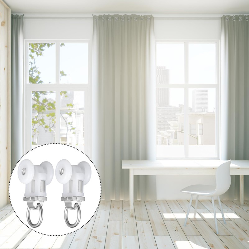 Barydat Curtain Track Roller Hooks Rail Pulleys Runners Plastic Ceiling
