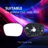 Driver Side Mirror Replacement Glass for HONDA Civic 2022-2024,Backing Plate