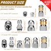 10pcs Sewer Jetter Nozzle Kit Stainless Steel Jetter Heads Kit