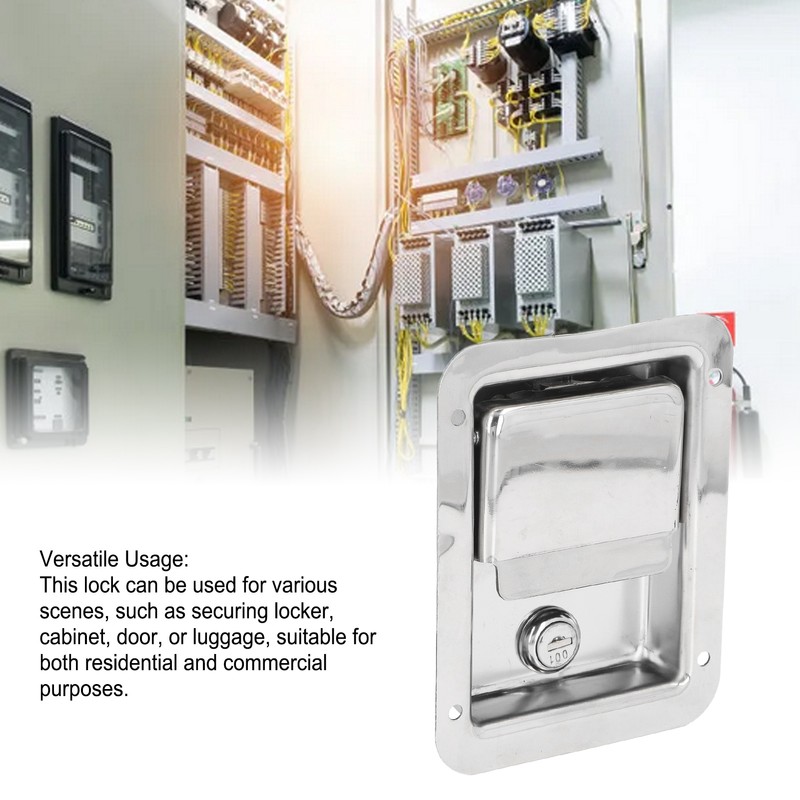 Tool Box Lock with 2 Keys Stainless Steel Paddle T