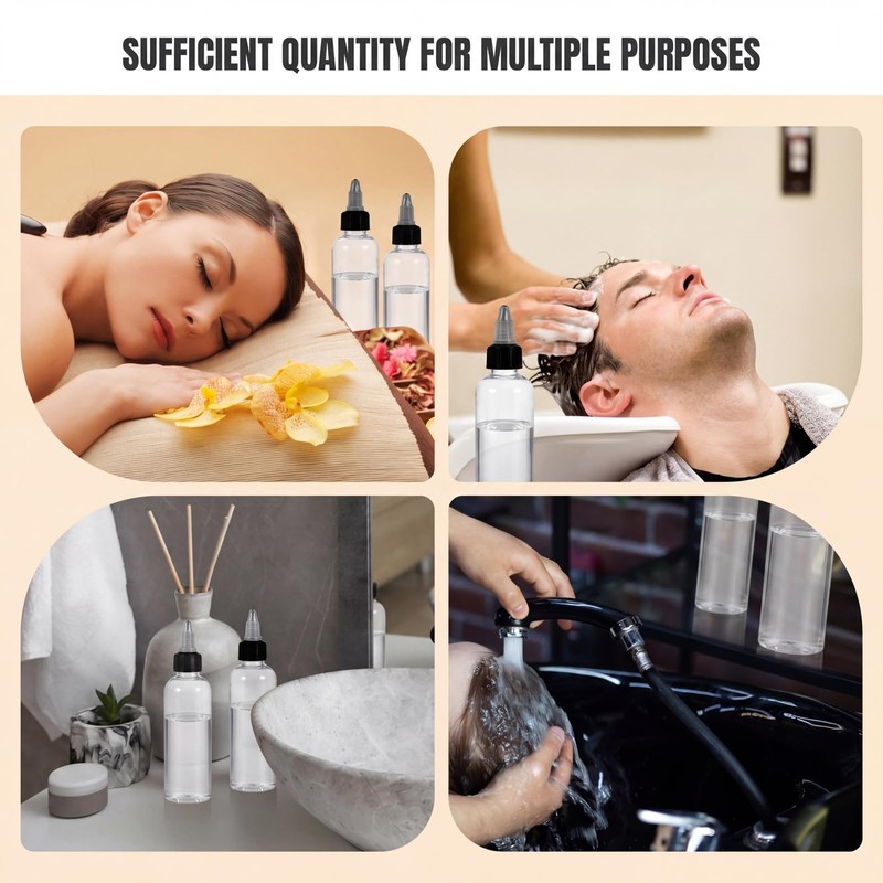 24 Pcs 3 oz Squeeze Applicator Bottles for Hair Oiling,
