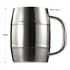 Captain Stag UH-2001 Double Stainless Barrel Mega Stein, 0.3 gal