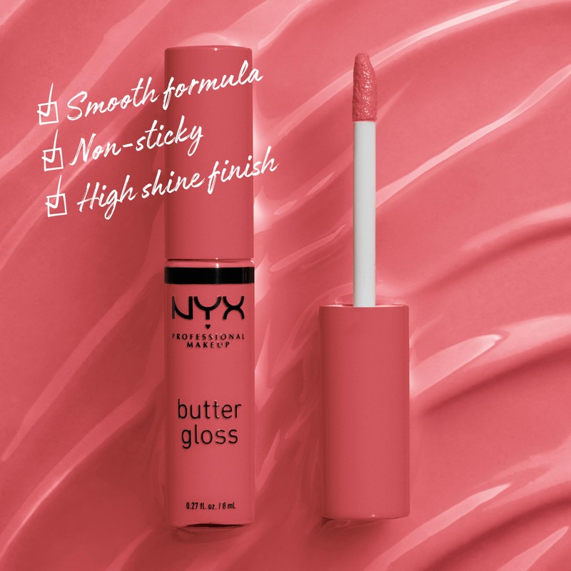 NYX PROFESSIONAL MAKEUP Butter Gloss, Non-Sticky Lip Gloss - Sorbet