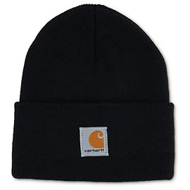 Carhartt unisex child Acrylic Watch Cold Weather Hat, Caviar Black, 8-14 Years US