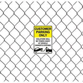 Customer Parking Only Sings for Business 10x14 Inch - Customer Parkign Signs Unauthorized Vehicles Will be Towed Sign Aluminum Parking Lots Warning Sign