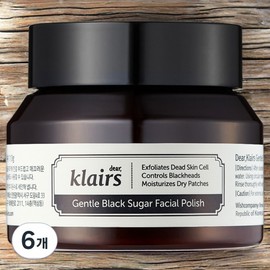 Klairs Skin Fatigue Recovery Skin Moisture Gentle Black Sugar Facial Polish Scrub 6pcs 110g / 클레어스 피부피로회복 피부촉촉 젠틀 블랙 슈거 페이셜 폴리쉬 스크럽 6개 110g