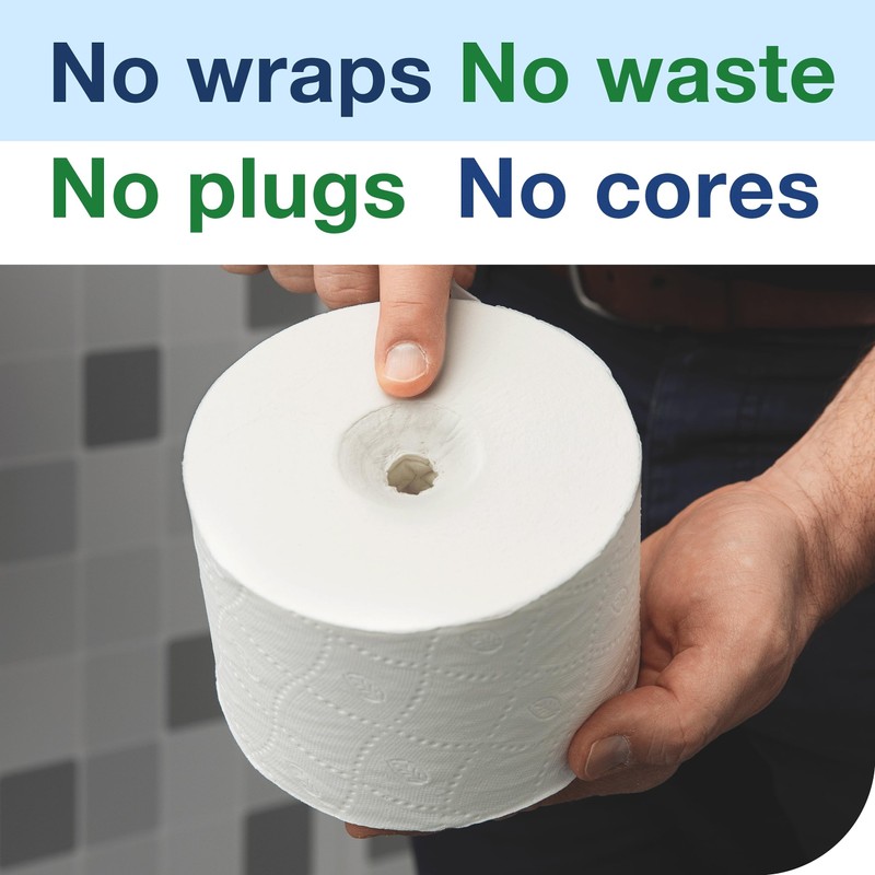 Tork OptiServe 2-Roll Coreless Toilet Paper Dispenser Black T7/T5, Vertical