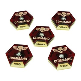 LITKO Command Dials Compatible with Warhammer: Kill Team | Charge | Ready | Move | Fall Back | Advance | 5 Pack (Translucent Red)