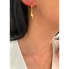 NataschaWoge® Stainless Steel Flash Gold Huggie Hoop Earrings Jewellery for