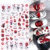KZBTRBT 8 Sheets Valentine's Day Nail Art Stickers Decals,3D Self-Adhesive