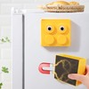 Cute Brick-Style Magnetic Basket Organizer for Fridge, 2 Pack ABS