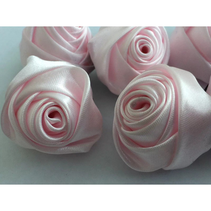 Unbranded Rose Shaped Lapel Stud Pin - Soft Pink Silky