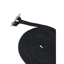 Rainier Supply Co Dock Lines - 4 Pack 15' x 3/8" Premium Double Braided Nylon Dock Line/Mooring Lines with 12" Eyelet - Boat Accessories - Black