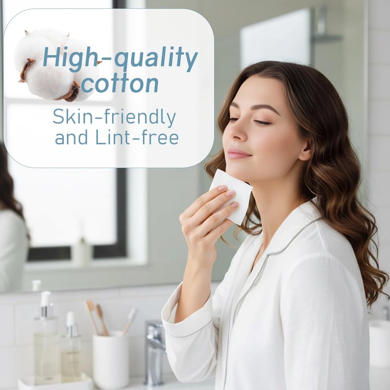 1200Pcs Makeup Facial Soft Thin Cotton Pads Soft Cotton Wipes
