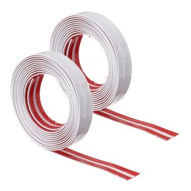 HARFINGTON 2pcs Wall Molding Trim 0.8" 10 ft Flexible Caulk Strip Peel and Stick Wall Corner Protector Self Adhesive Wall Molding Strip for Wall Edge Nook Ceiling, White