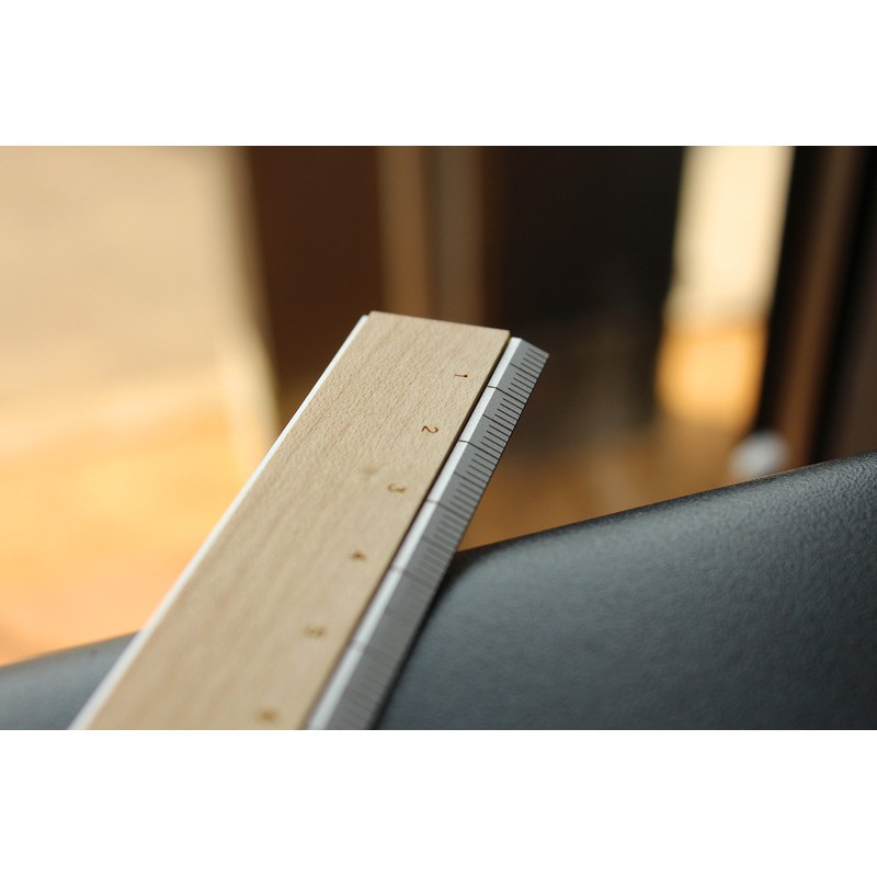 RULER Walnut Ruler with Inorganic Aluminum with Inorganic Wood