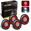 Partsam 4Pcs 4" Inch Round LED Trailer Tail Lights with