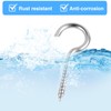 WuGU Pack of 20 Stainless Steel Screw Hooks, M4 x